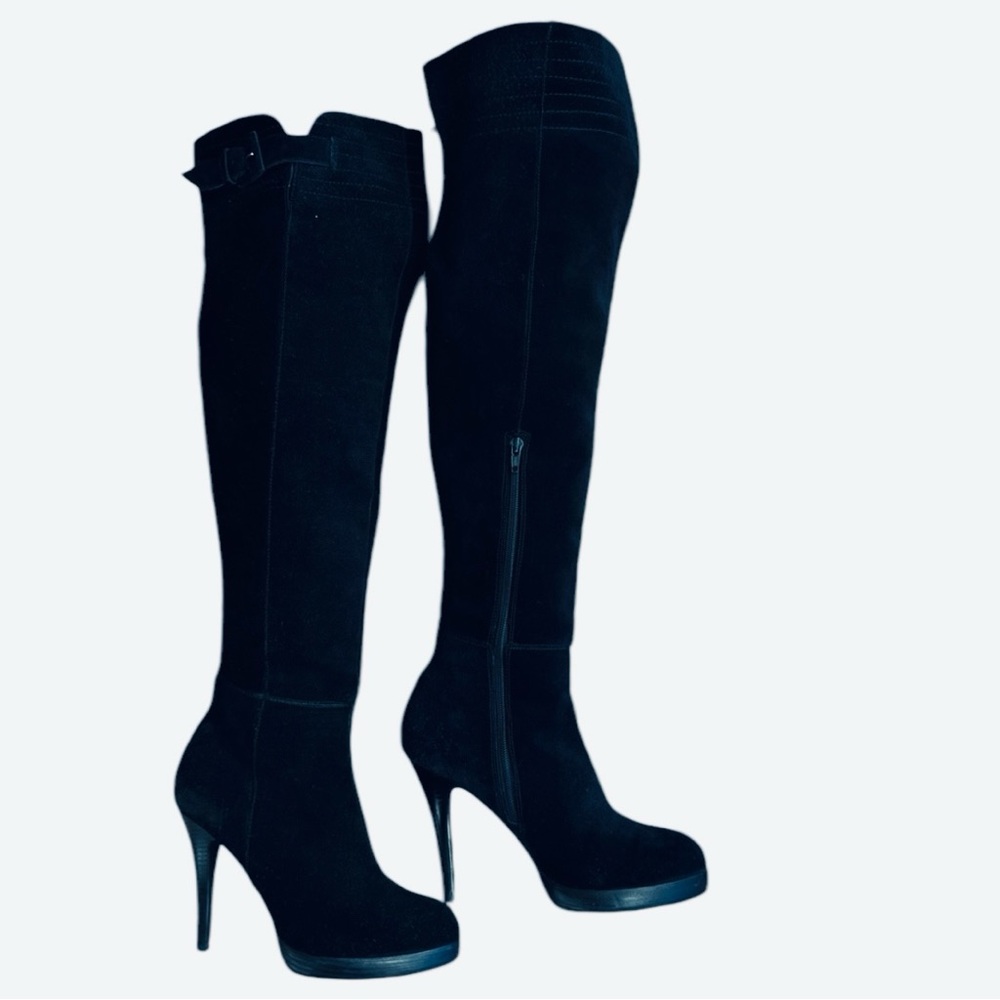 BAKERS “ELIJAH” OVER THE KNEE BLACK LEATHER BOOTS SIZE 9M